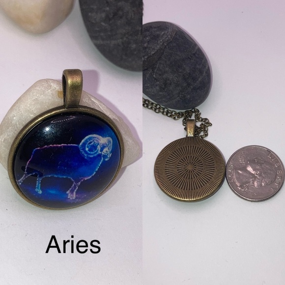 3-$15 Aries Glow In The Dark Zodiac Pendant Necklace - Picture 3 of 3